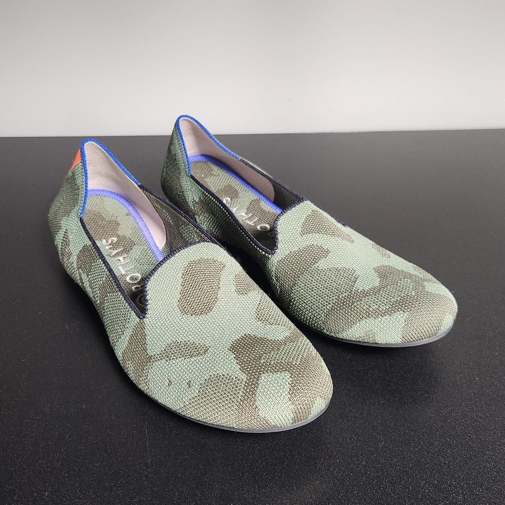 Women's Green Camo Slip-On Flats